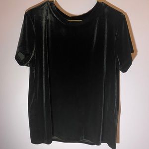 Abercrombie Black Velvet Short Sleeve Top